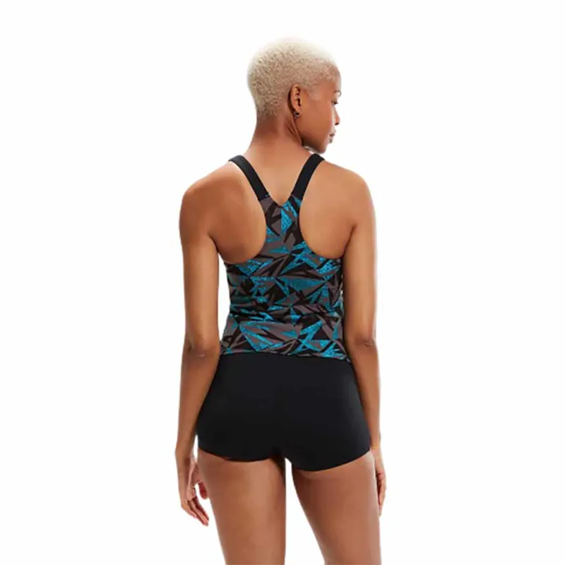 Speedo Women's Hyper Boom Tankini Black/Bolt/Grey-2